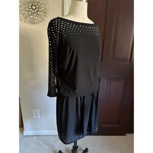 WHITE HOUSE BLACK MARKET BLACK EMBELLISHED CRYSTALS COCKTAIL DRESS XS
